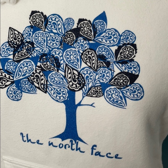 The North Face pullover sweatshirt hoodie white SM - Picture 5 of 5